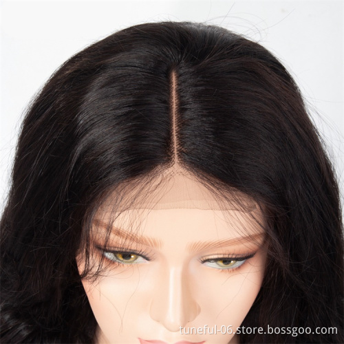 13*4 glueless swiss lace frontal wigs raw indian human hair lace wigs virgin cuticle aligned body wave lace front wig